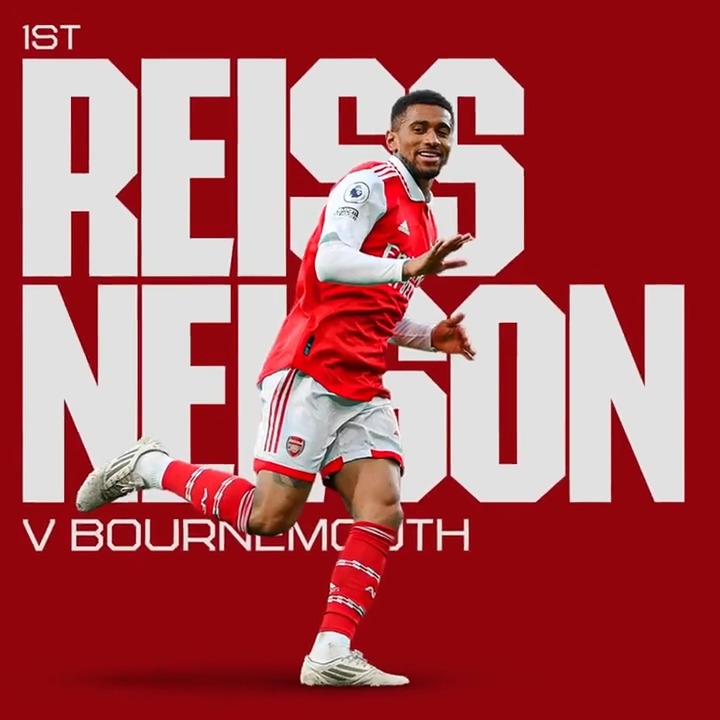 🥇 First place in our Goal of the Season vote… 💥 Reiss Nelson v Bournemouth A special moment at Emirates Stadium ❤️