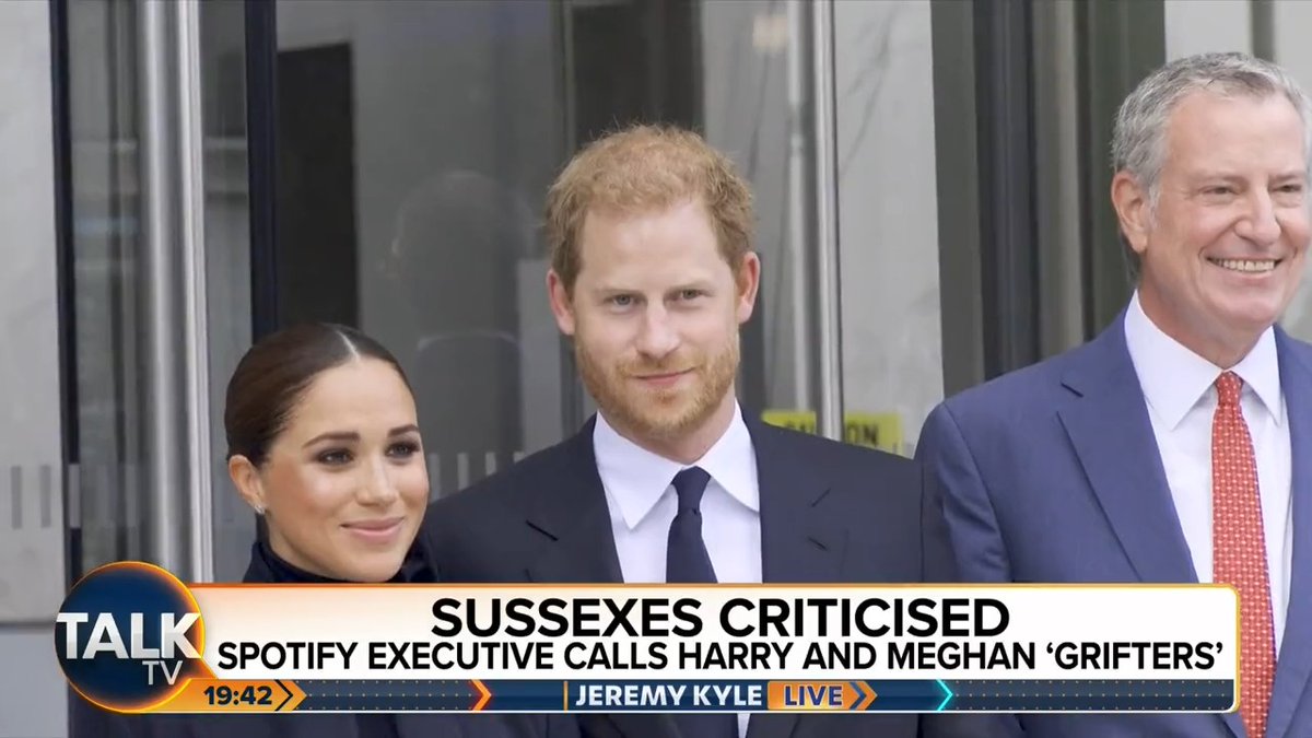 Spotify Exec Bill Simmons has labelled Prince Harry and Meghan Markle as "grifters" after their $20M podcast deal ended. TalkTV's Royal Editor Sarah Hewson: "They couldn't get any more content from Harry and Meghan... they decided to cut their losses." @SarahHewsonTV | #JKLive