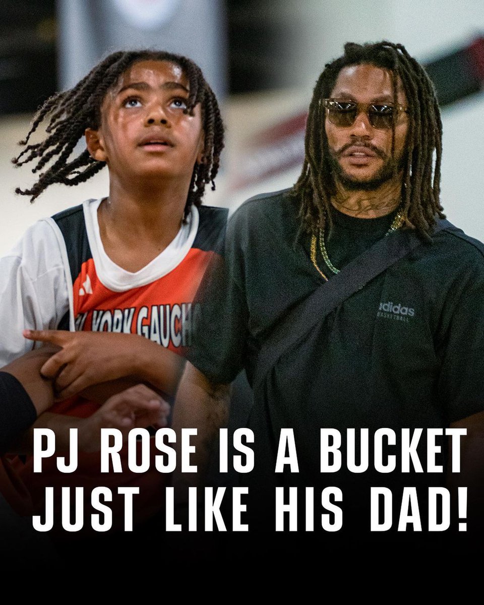 Derrick Rose pulled up to watch his son PJ get buckets!! 🔥🔥