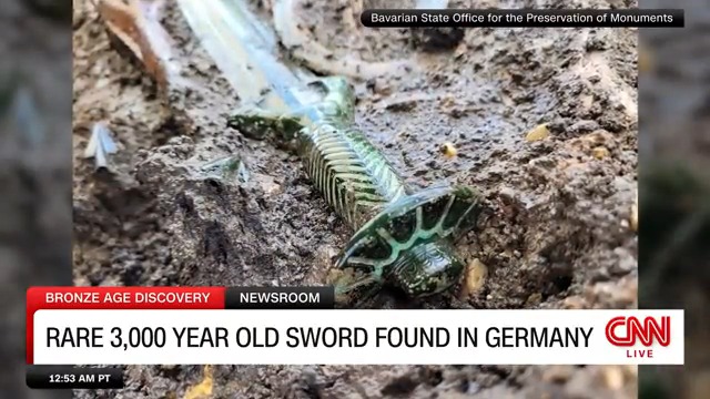 Archaeologists have found a rare 3,000-year-old sword that's so well preserved it’s still gleaming