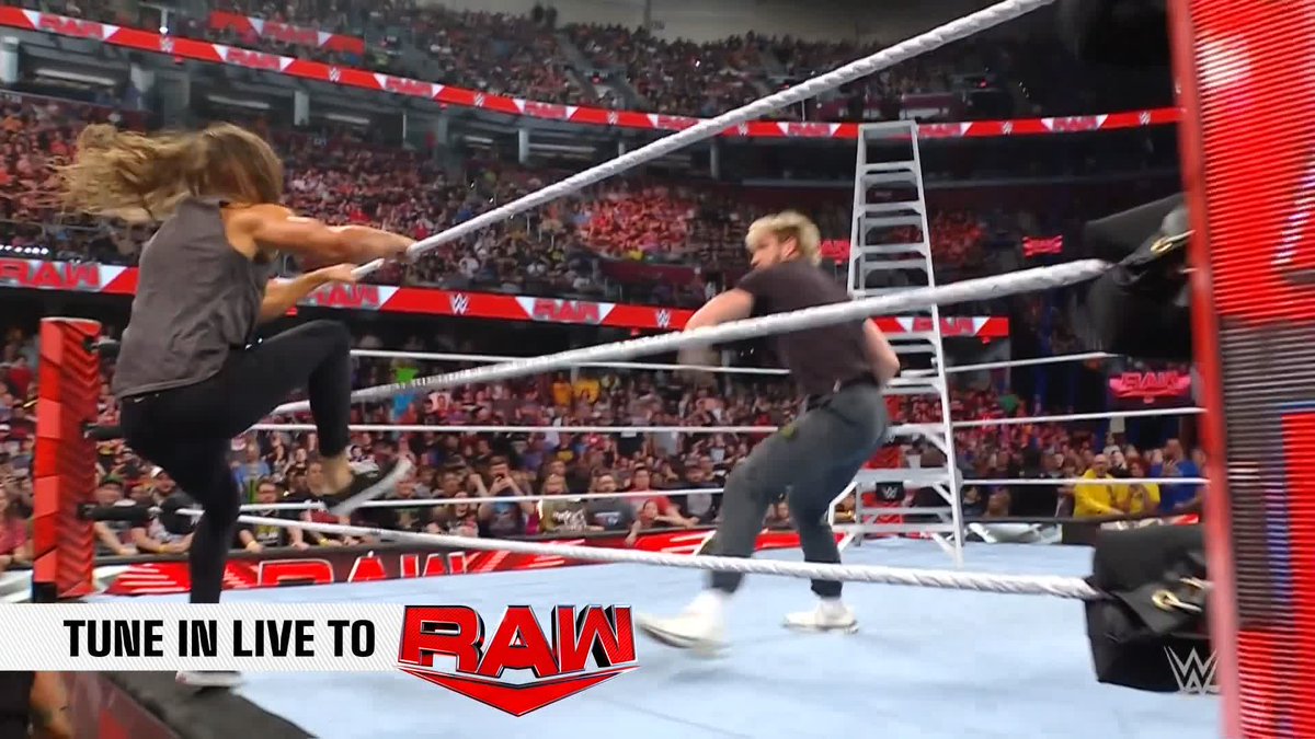 Can Logan Paul become the next Mr. #MITB? The Social Media Megastar has officially been added to the Men's #MITB Ladder Match and we just witnessed an insane preview on #WWERaw!