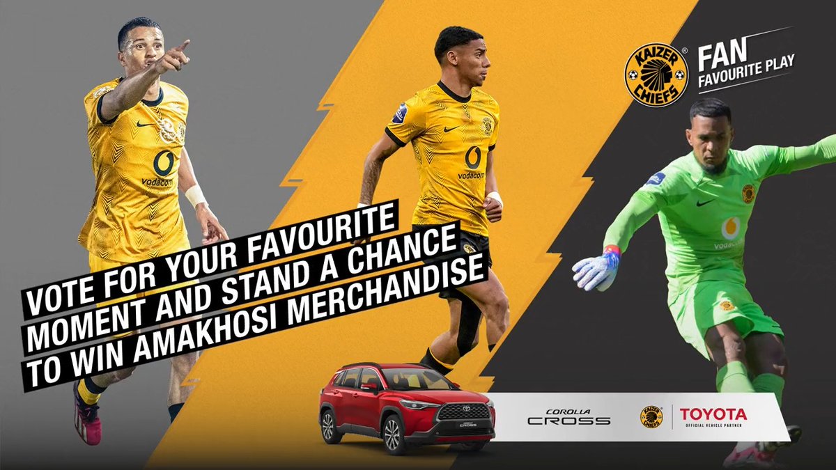 Vote for your @ToyotaSA Corolla Cross #FanFavouritePlay and stand a chance to WIN Amakhosi merch. Which of these top 3 Glamour Boys moments from the last month will you vote for? #ToyotaCorollaCross #KCToyota #ThePerfectCross