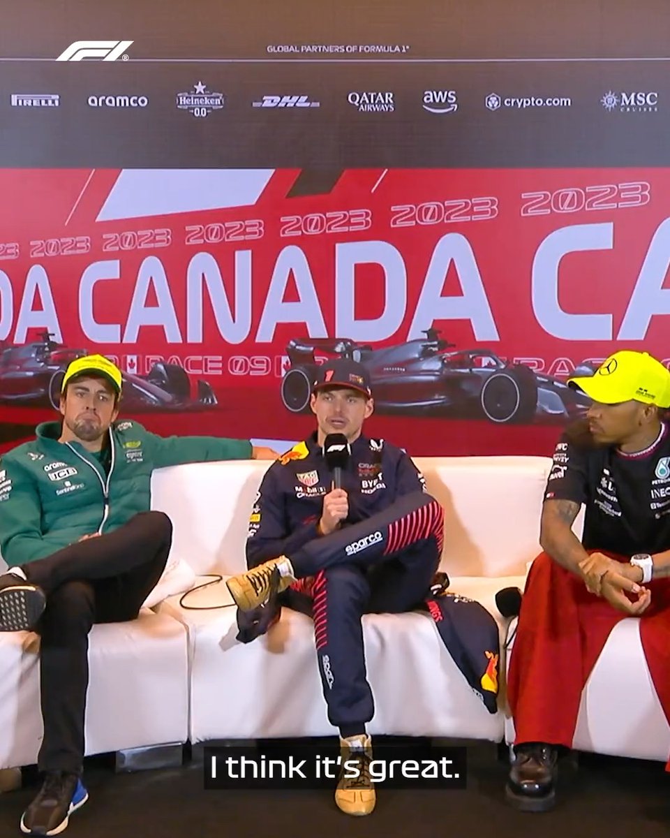 An iconic podium 🥇🥈🥉 And all three drivers share the utmost respect for each other 🤝 #CanadianGP #F1