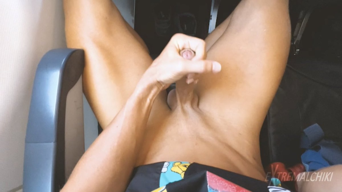My wank and cum almost naked into full aircraft near cute neighbour passenger #gay #outdoor #public #aircraft #exhib #nude #exhibitionism #lad #fit #feet #naked FULL VIDEO on