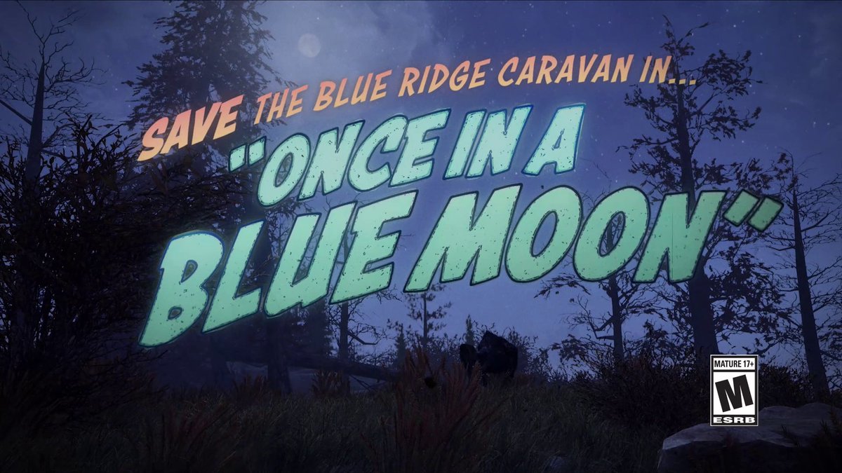Once in a Blue Moon is out now! Jump in #Fallout76 and experience new Cryptids, Public Events, a brand-new old Hollywood themed season, and more!