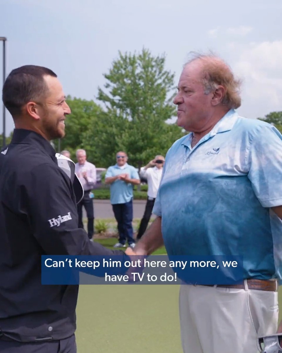 Nobody has more fun on the putting green ⛳️ Chris Berman and Xander Schauffele faced off in a putting contest @ESPN headquarters, just 14 miles away from TravelersChamp.