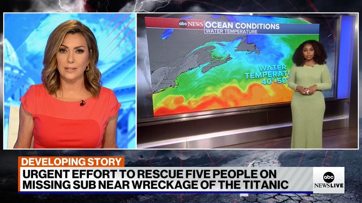 "Newfoundland is actually the foggiest place on earth...so visibility will be something to contend with." @somaratheodore has the weather forecast off the coast of Canada, where crews are searching for a missing submersible.