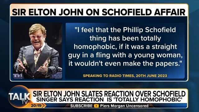 "I think there's a whiff of homophobia." Peter Tatchell gives his take on Sir Elton John's criticism of the backlash Phillip Schofield's received over his affair with a younger colleague. Peter Tatchell | Piers Morgan | Talk | #PMU