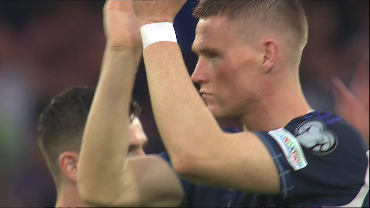 The Scotland players show their appreciation to the patience of the fans at Hampden Park 👏 Georgia might be facing an even fiercer atmosphere now 👀 #EURO2024 | #SCOGEO