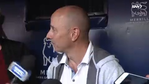 When asked if he's happy with the Yankees' offensive approach, Brian Cashman said "I'm happy with their commitment, I'm happy with their care. Ultimately, I know I'll be happy with their end results."