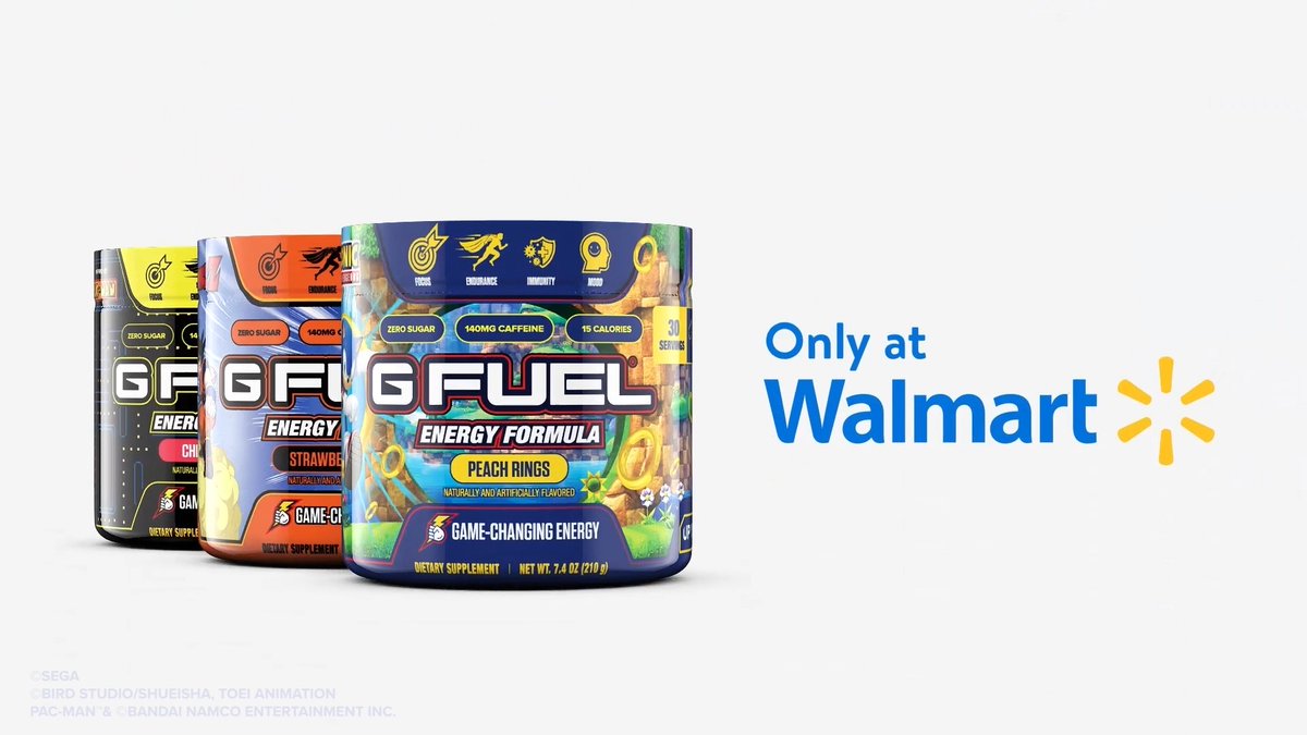 💙 𝗟𝗜𝗞𝗘 + 𝗥𝗧 + 𝗖𝗢𝗠𝗠𝗘𝗡𝗧 "𝗚 𝗙𝗨𝗘𝗟" TO WIN A BRAND-NEW, Walmart-EXCLUSIVE 30 SERVING #GFUEL TUB! 🤩 2 winners picked tomorrow to celebrate these babies hitting Walmart Stores AND Walmart Online! 🛍️ 𝗚𝗘𝗧 𝗬𝗢𝗨𝗥𝗦: