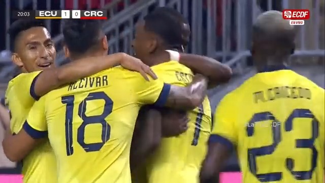 ¡GOOOOOOOOOOOOOOOOOOOOOOOOOOOOOOOOL DE LA TRICOLOOOOOR! Enner Valencia, nuestro goleador histórico no perdona y anota la primera del partido. #Ecuador 🇪🇨 1-0 #CostaRica 🇨🇷 #LaTrixECDF 📲