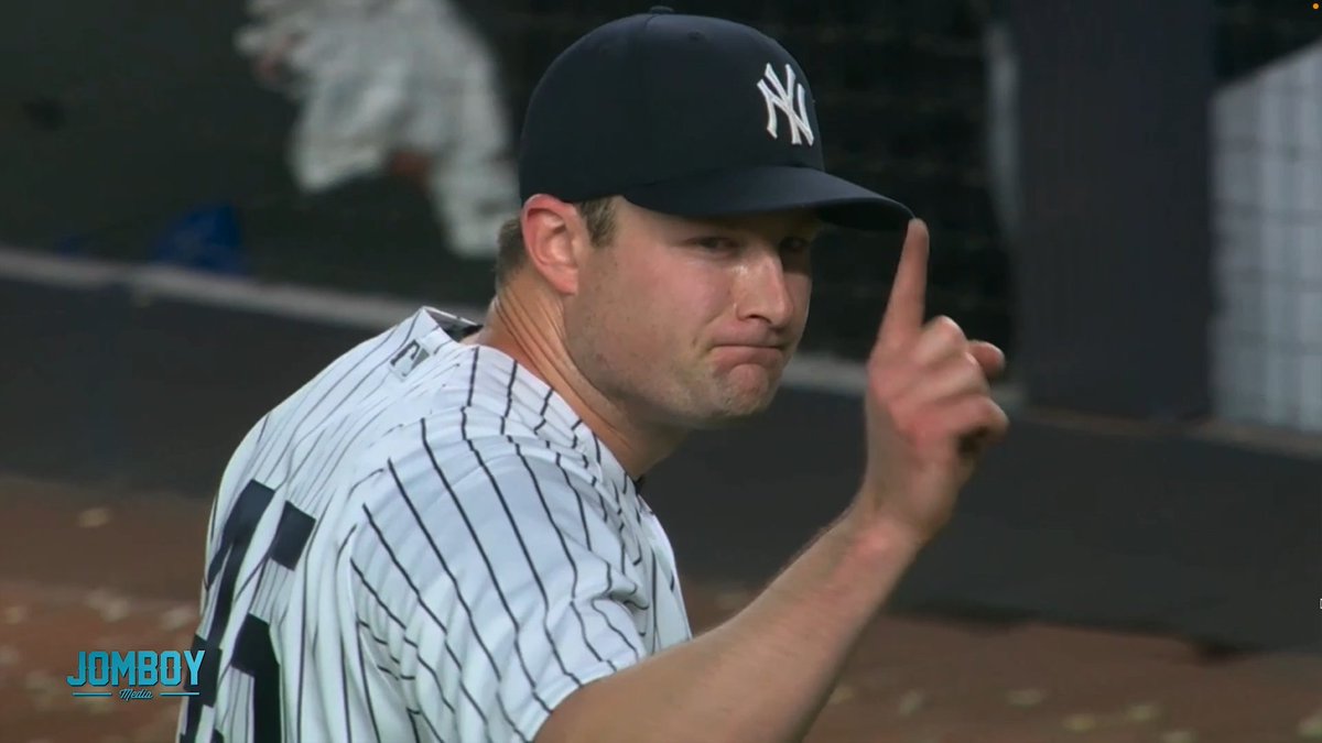 Gerrit Cole throws over the batter's head then wags his finger, a breakdown