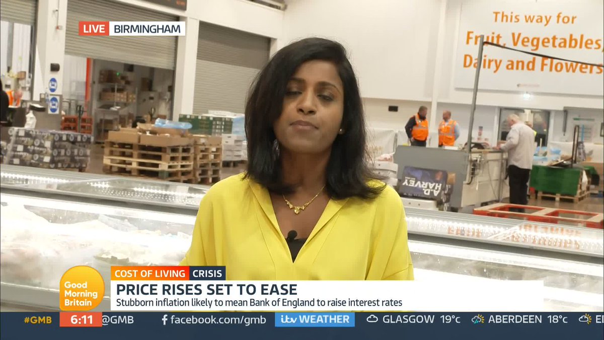 Official figures are expected to show that inflation has slowed down again, but food prices remain high. Nitya Rajan is live with a fish wholesaler to discuss the impact this is having on the food industry.