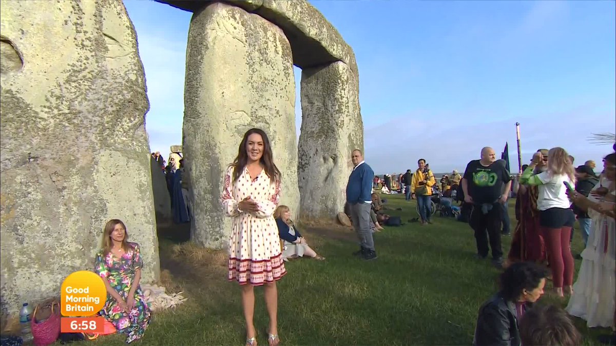 Sun-worshippers gather at Stonehenge for the summer solstice. ☀️ Laura Tobin. has your weather: ☀️ Glorious sunshine 🌧️ Some heavy showers 🌡️ High temperatures