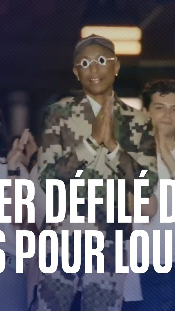 Les images du premier défilé de Pharrell Williams pour Louis Vuitton sur le Pont-Neuf à Paris