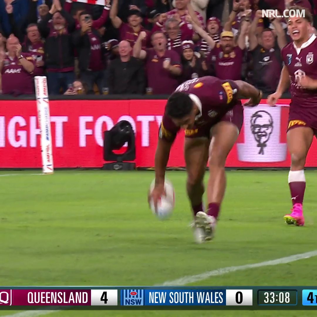 Taulagi scores his first-ever Origin try! 🔴 #Origin