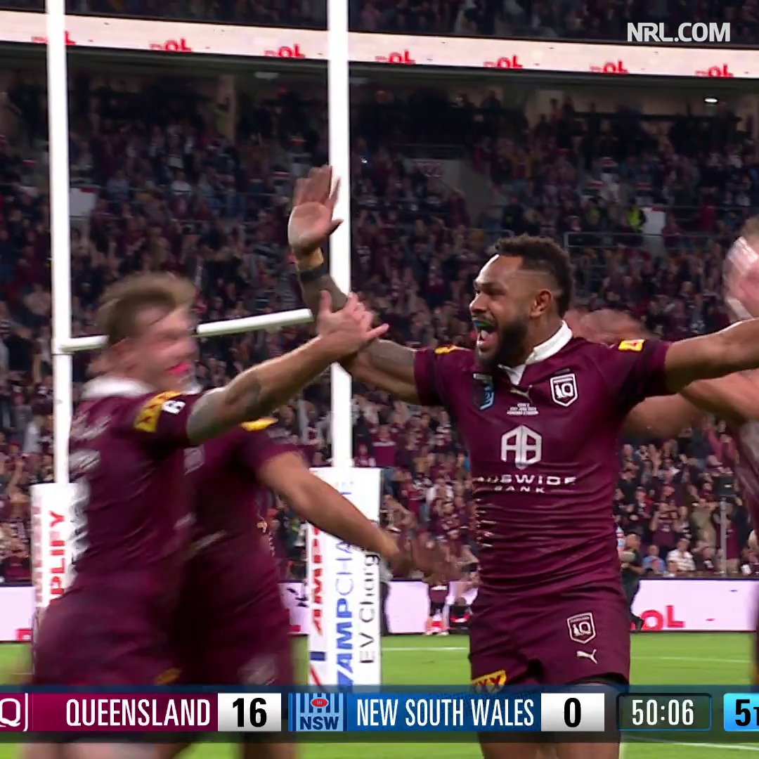 The Maroons are turning it 🔛 #Origin