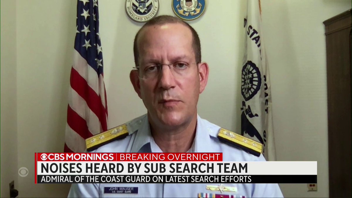 The search and rescue team looking for the missing submersible near the Titanic wreckage is launching “additional vessels,” after detecting underwater noise, says Rear Admiral John Mauger of the U.S. Coast Guard. He says they are bringing “every resource to bear.”