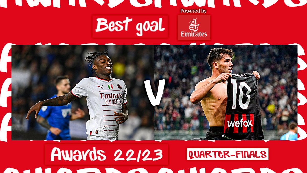 🗳Emirates Goal of the Season: Rafael Leão, again, this time against Brahim for the second quarter-final ⚽ #SempreMilan