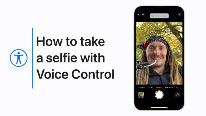 With Voice Control turned on, you can speak commands for your iPhone or iPad, instead of using touch. Here’s how to take a selfie. #AppleAccessibility #NationalSelfieDay Learn more: