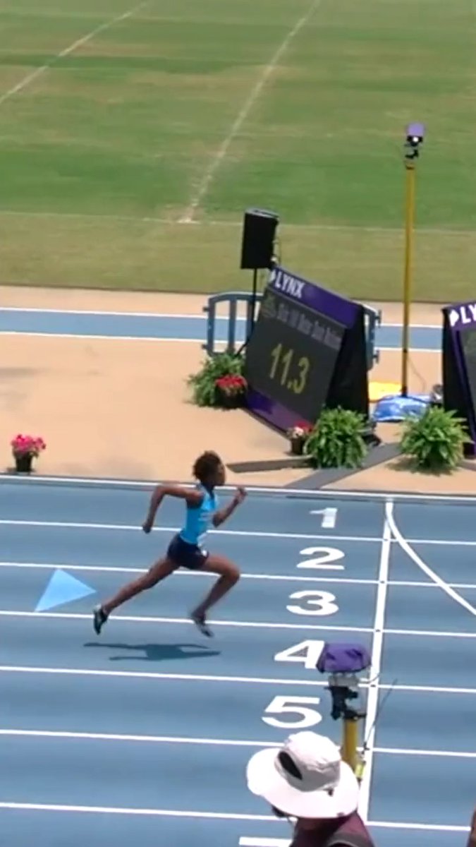 12-Year-Old Melanie Doggett breaks age group world record in girls 100m, 11.67!