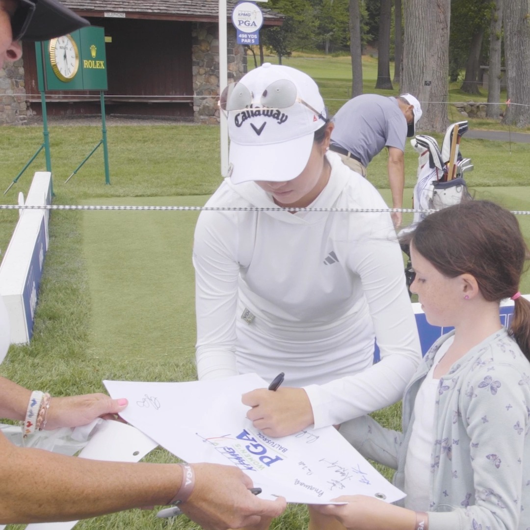 The fans are out to see Rose Zhang's practice round at Baltusrol. KPMG Women's PGA Championship