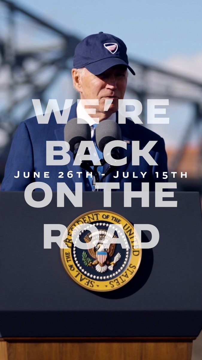 Folks, we're back on the road. Investments in America are coming to a community near you.