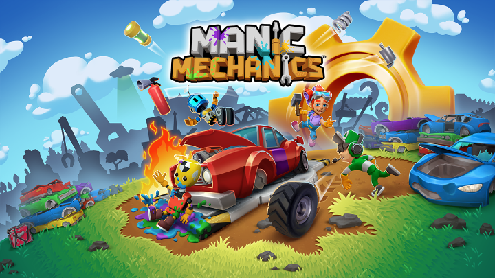 Set up shop as a traveling mechanic with up to three friends in a chaotic co-op game where anything can happen. Manic Mechanics is coming to #NintendoSwitch on July 13! Pre-order today: