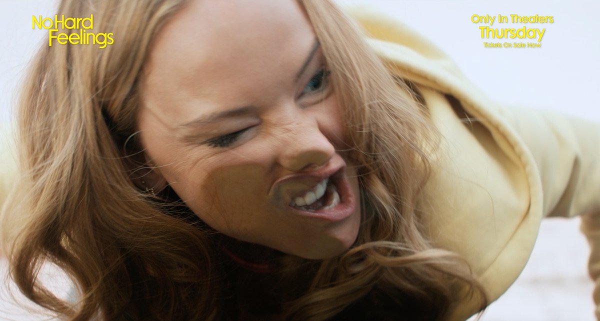 Tomorrow, see Jennifer Lawrence like you’ve never seen her before in #NoHardFeelings, exclusively in movie theaters – get tickets now!
