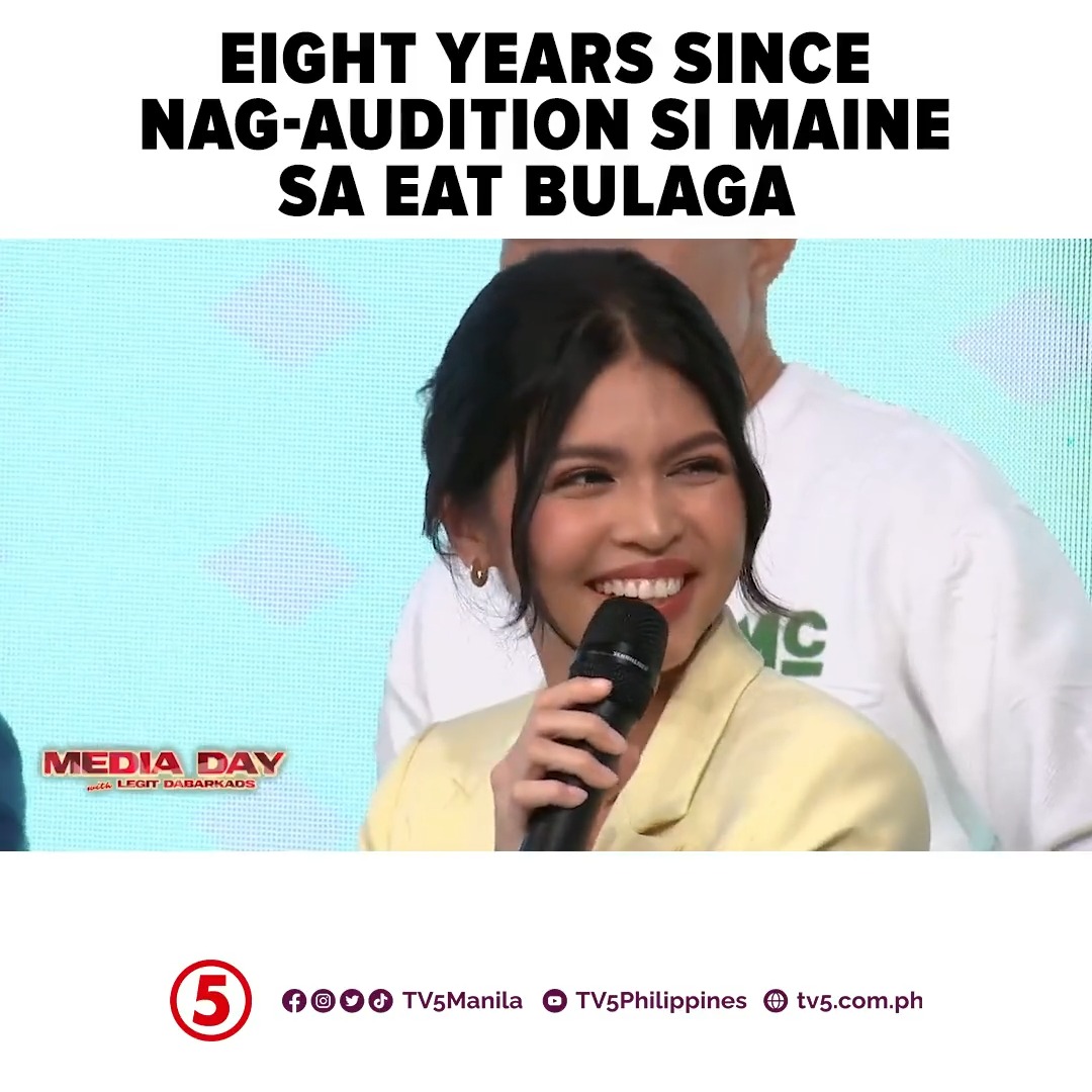 LOOK | Nag-reminisce si Maine Mendoza kung paano siya nagsimula thru audtions hanggang sa maging part ng #LEGITDABARKADS! 🤩 Balikan ang buong Media Day with them here 👉🏻 #TVJonTV5 #TVJMEDIAQUEST #TVJ #LEGITDABARKADS #IBAngSayaPagSamaSama