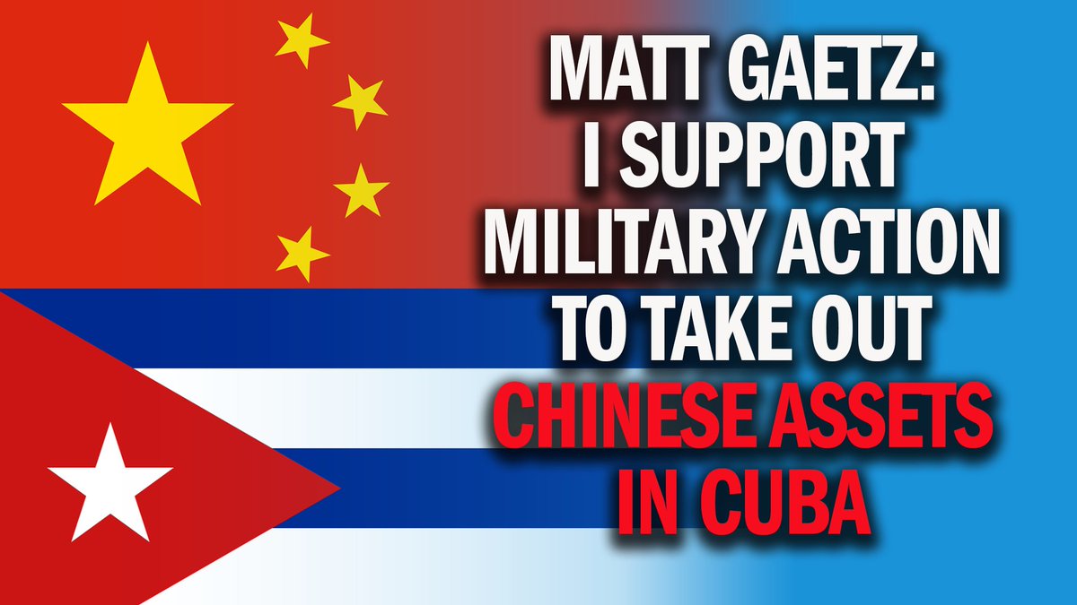 I support an Authorization for Use of Military Force to take out the Chinese assets in Cuba. We should be a lot more concerned that China is functionally turning Cuba into a stationary aircraft carrier right off the coast of Florida.
