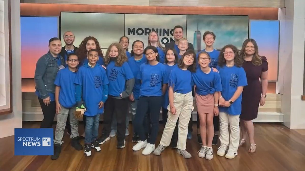 Students from Harbor Middle School (Red Hook) in Red Hook work hard every day to deliver news on their very own school morning show, “Harbor News.” Today, those future journalists visited the Spectrum News NY1 studio, and two spoke on air with Pat Kiernan and Jamie Stelter on #MorningsOn1