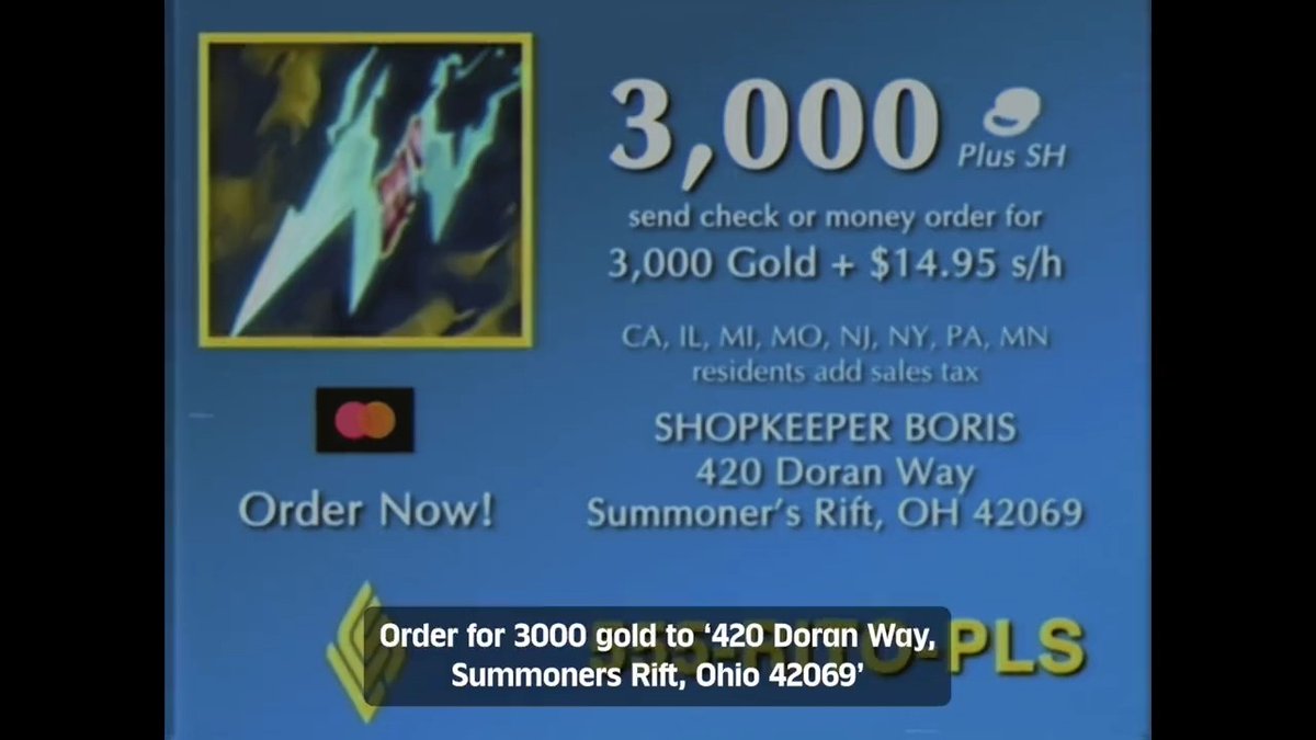 Call 555-RITO-PLS to order your "Statikk Shiv" from Riot Games today! #LCS