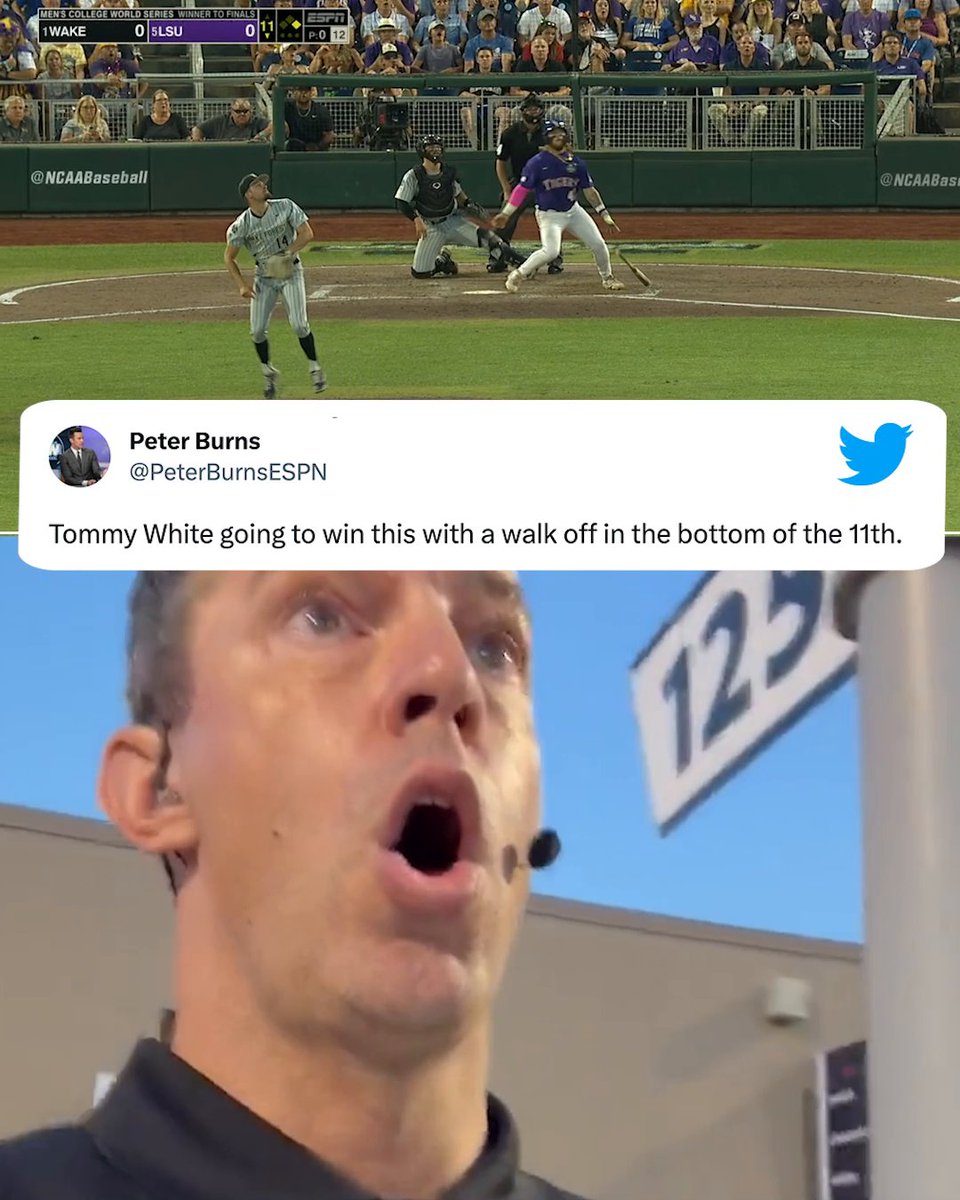 🤯 Called it 🤯 Peter Burns x LSU Baseball