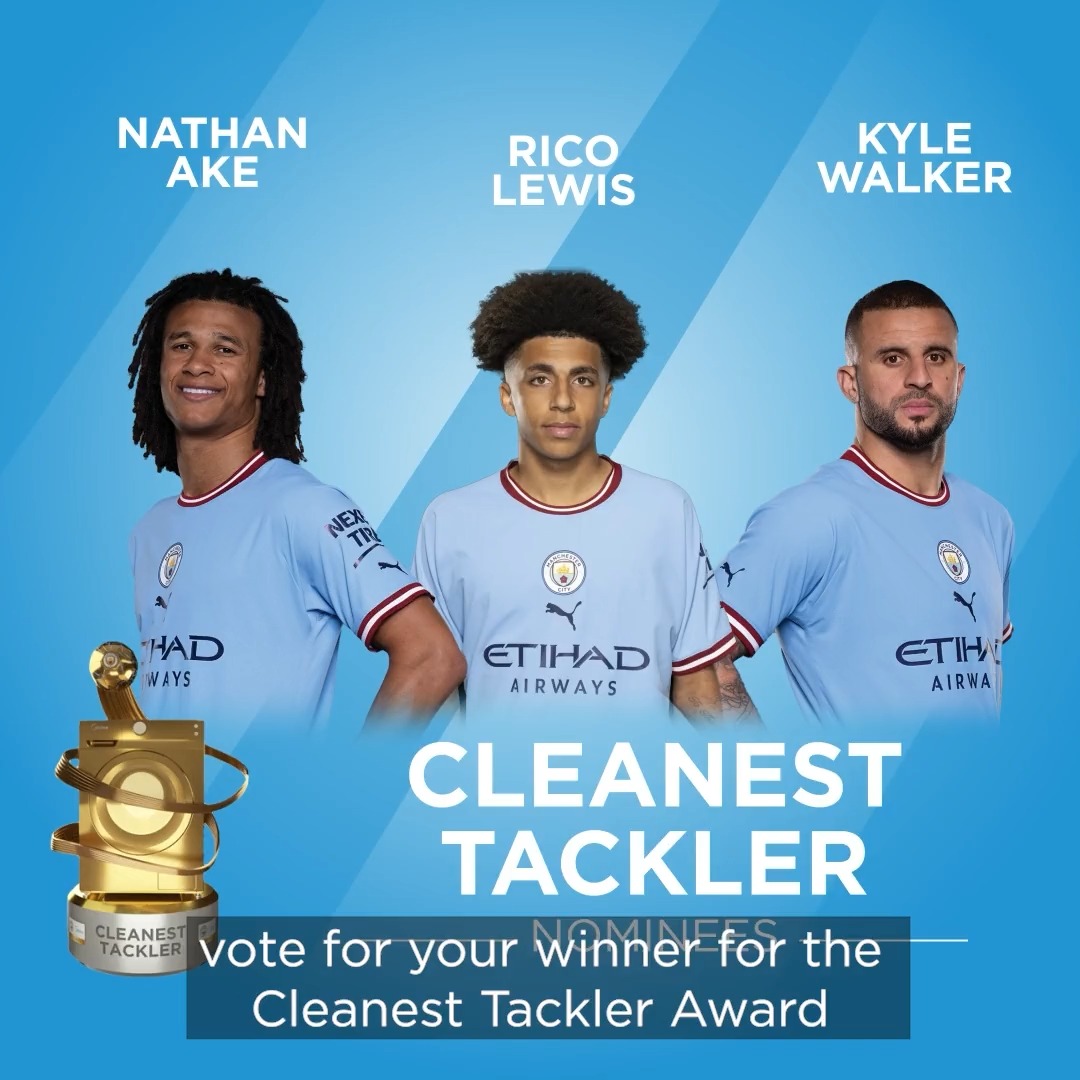 Here's your chance to win a prize from MIDEA GROUP! 🙌 1️⃣ trip to a City home game 🏟️ 🔟 signed shirts ✍️👕 💯 new 23/24 season home shirts 👕 Vote for your #CleanestTackler now ⤵️ *T&Cs apply