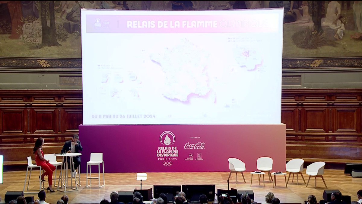 #Paris2024 | 68 jours de Relais en France, 64 territoires engagés, plus de 400 villes traversées et 10 000 porteurs... D'Olympie à Paris voici le parcours du Relais de la Flamme Paris 2024 🔥 ▶️ Suivez le direct :