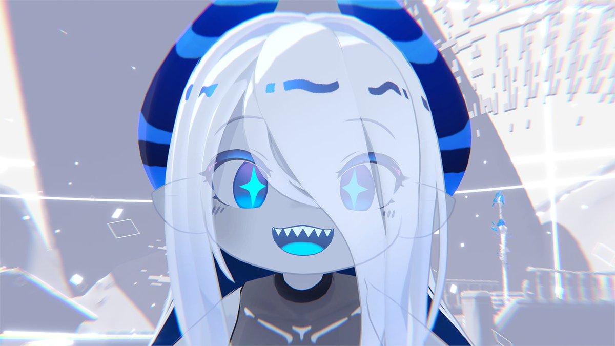 表情つくりました 悪魔がモチーフの「ラグシエル」というアバターです #アマノソラ