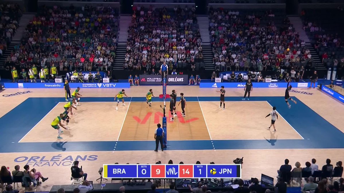 Ran Takahashi 🇯🇵 The outside hitter was again one of the top scorers for Japan scoring 2️⃣1️⃣ points against Brazil in their historic 3-2 victory yesterday. 📺 Watch the #VNL2023 on ⏰ Full schedule: 🏐 #volleyball #VNL