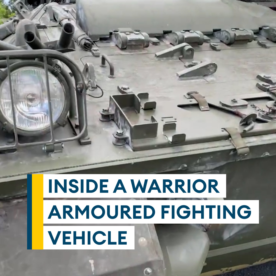 Take a closer look at the Warrior armoured vehicle 👀 Forces News takes a tour of the Warrior 510 variant – the vehicle has arrived in Falmouth for this year’s #ArmedForcesDay celebrations. Find out more 👉