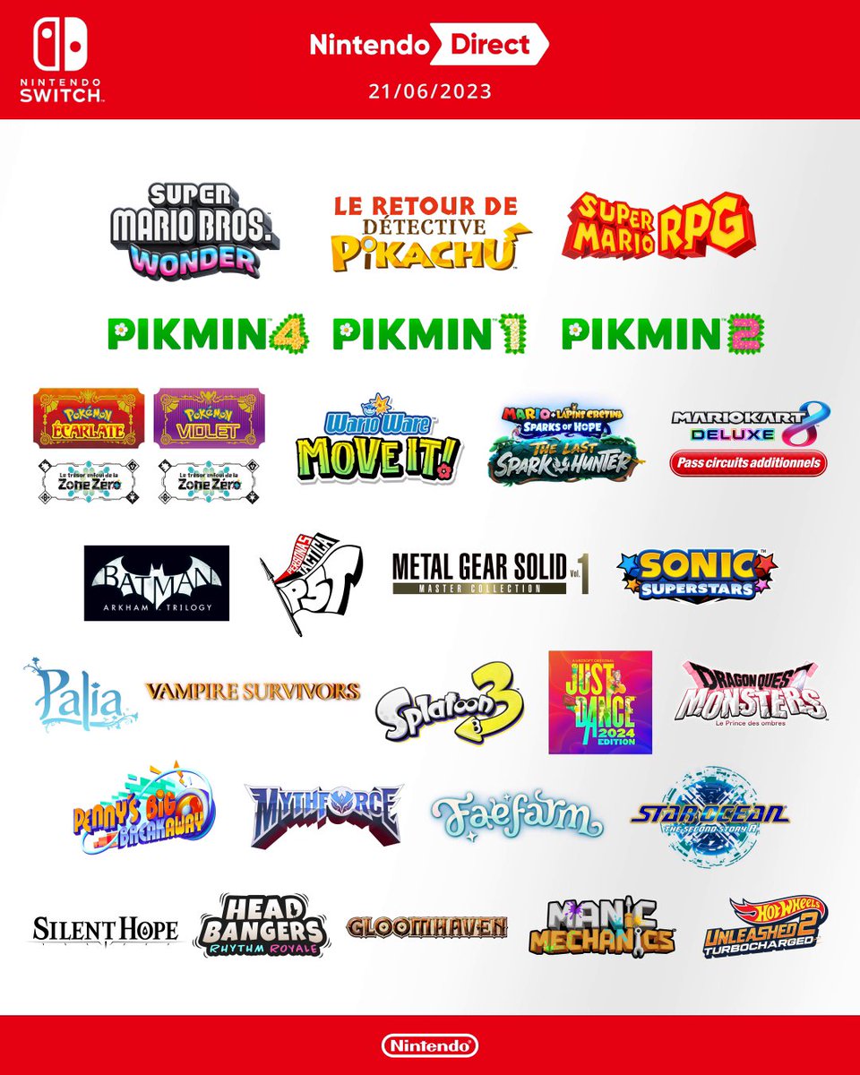 De nombreux jeux ont été annoncés au cours du dernier #NintendoDirect ! Lesquels avez-vous le plus hâte de découvrir ?