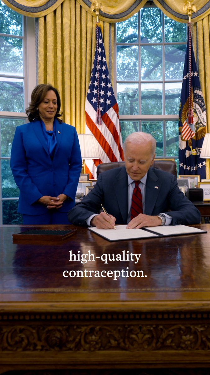 When Roe v. Wade was overturned, we committed that we'd never stop fighting for your reproductive rights. That hasn't changed. Today, I signed a third reproductive health care Executive Order that strengthens access to contraception – an essential part of reproductive care.