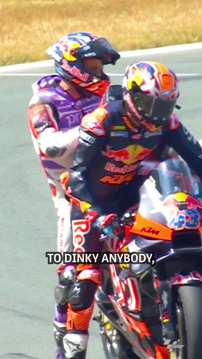A message from the stewards ⚠️ Jack Miller thinks his mid-session 'dinky' is fine! What do you think? 🤔 #DutchGP 🇳🇱