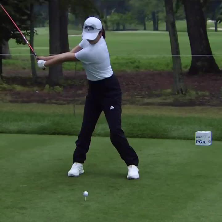 Rose Zhang's swing is _____. Use one word to describe the Tour Champ's swing 👇