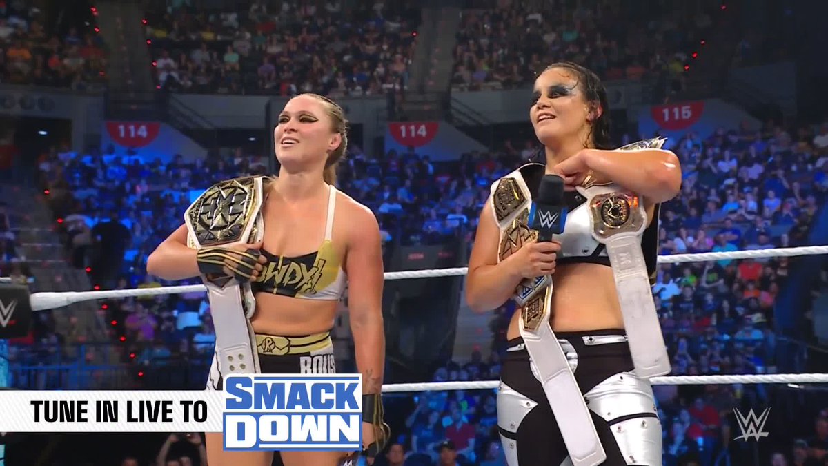 LIV MORGAN IS BACK!!! 😱 LIV Morgan and Raquel want a rematch for the titles they never lost! Are we going to see Ronda Rousey and Shayna Baszler vs. Liv Morgan and Raquel Rodriguez for the WWE Women's Tag Team Championship? #SmackDown