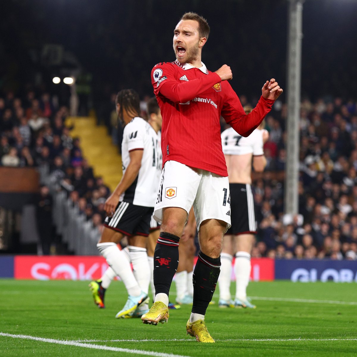 ☝️ Goal number one in red for Christian Eriksen ⚽️ #MUFC