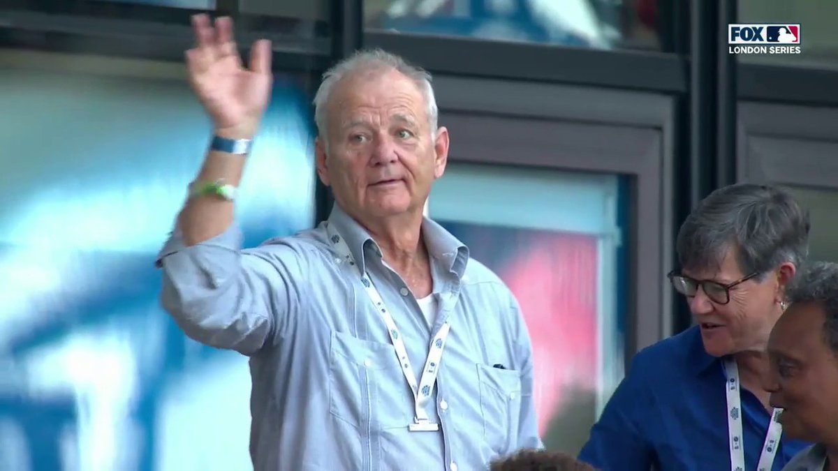 Legendary Chicago Cubs fan Bill Murray in the building for London Series!