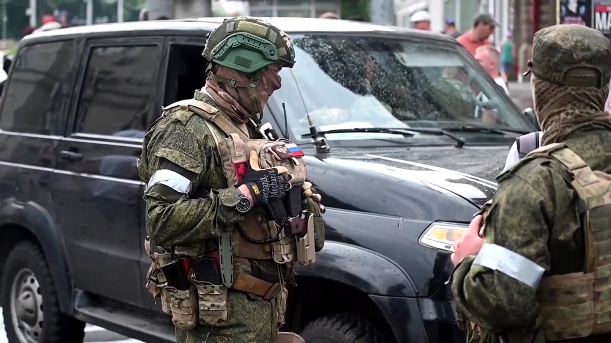 'No, everything will be fine. Don't worry.' With Wagner fighters in Russia's Rostov-on-Don, a resident asked a masked fighter about the possibility of civil war after mutinous Russian mercenary fighters surged toward Moscow before halting their advance