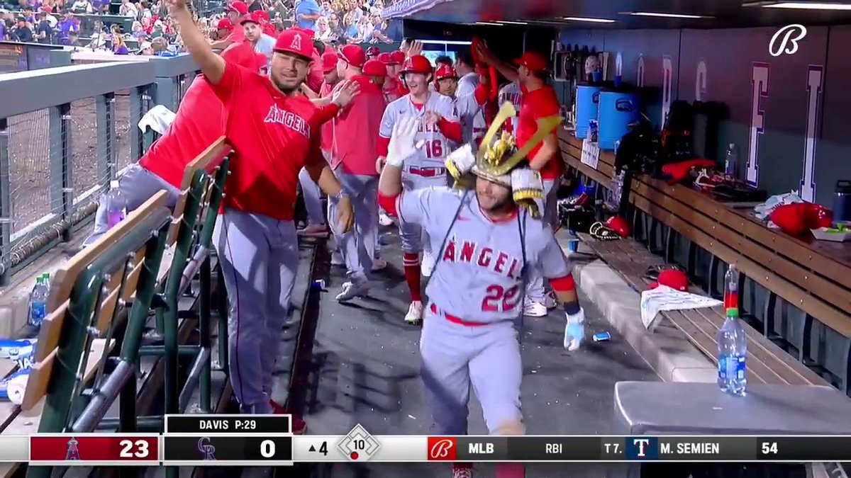 The Angels are up 23-0 on the Rockies in the 4th inning You read that right