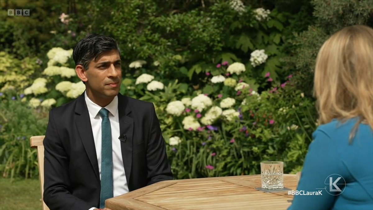 "You can pick some selective statistics, but overall, the experience that people are having on [NHS] waiting lists is dreadful" says #BBCLauraK "It's because we've had a pandemic, Laura" replies PM Rishi Sunak